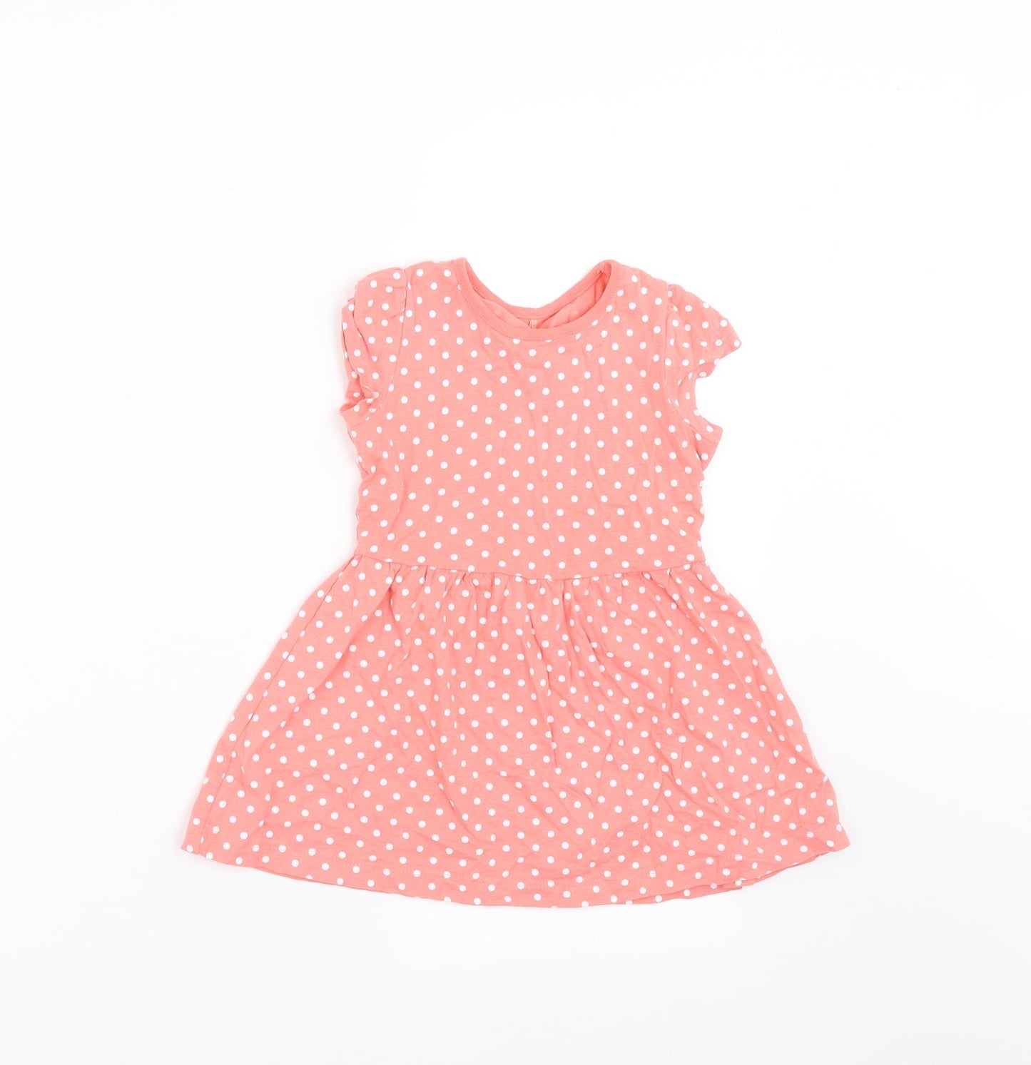 George Girls Pink Polka Dot  Fit & Flare  Size 12-18 Months