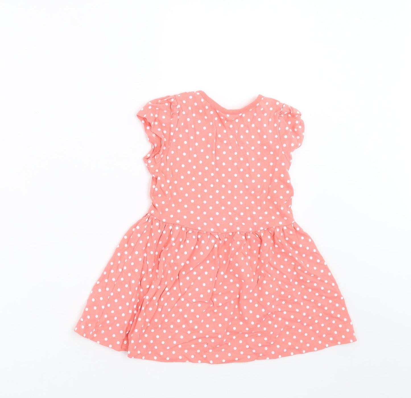George Girls Pink Polka Dot  Fit & Flare  Size 12-18 Months