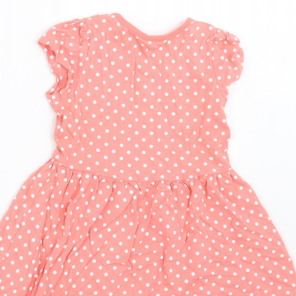 George Girls Pink Polka Dot  Fit & Flare  Size 12-18 Months