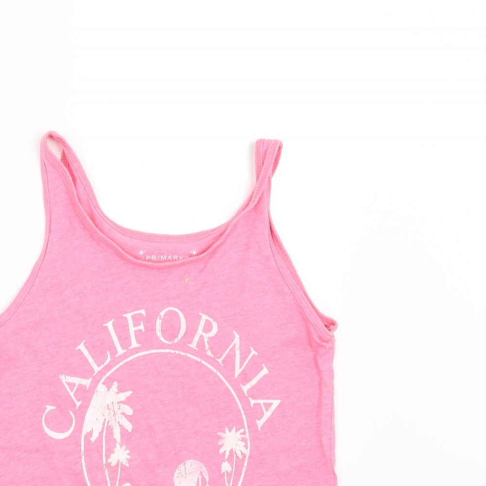Primark Girls Pink   Basic Tank Size 9-10 Years  - california