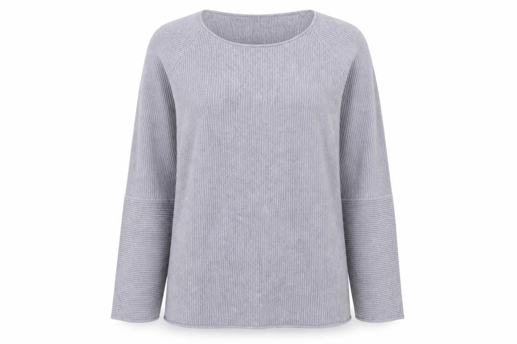 Viz a Viz Womens Grey  Knit Pullover Jumper Size M