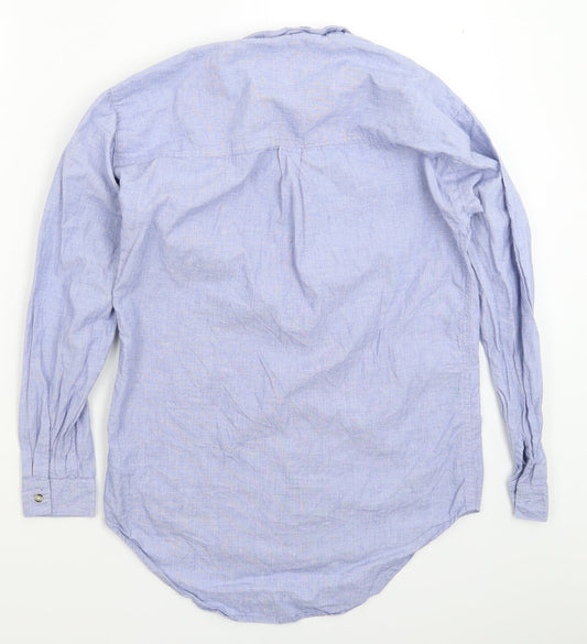 NEXT Womens Blue   Basic Button-Up Size 6  - Oversized