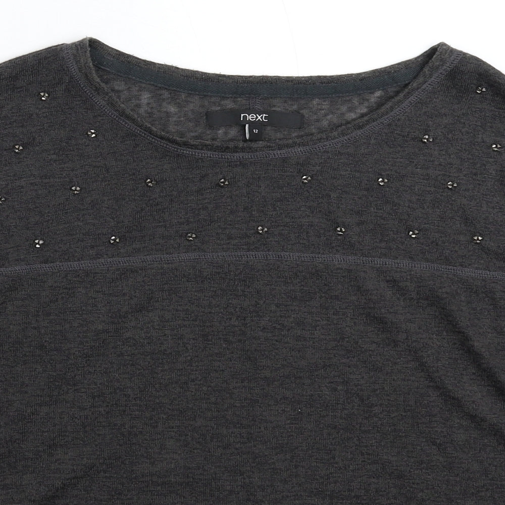 NEXT Womens Grey  Knit Pullover Jumper Size 12