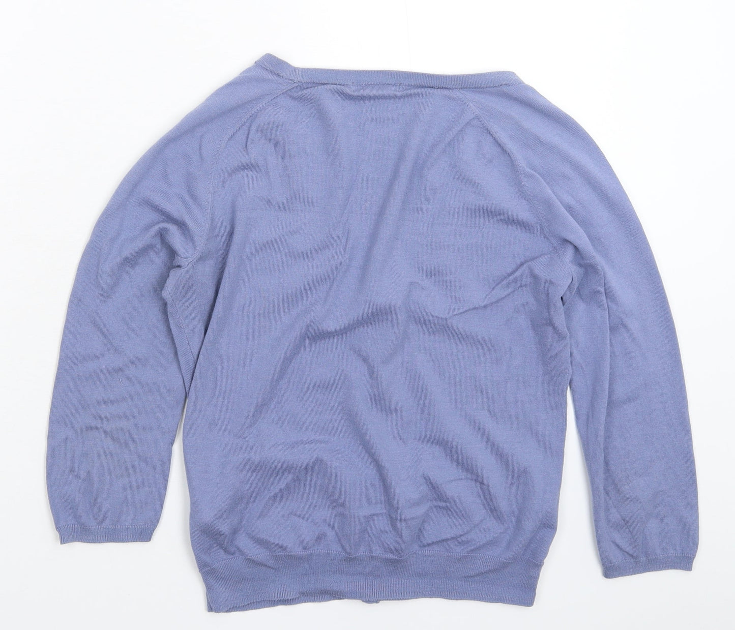 H&M Womens Blue  Knit Cape Jumper Size M