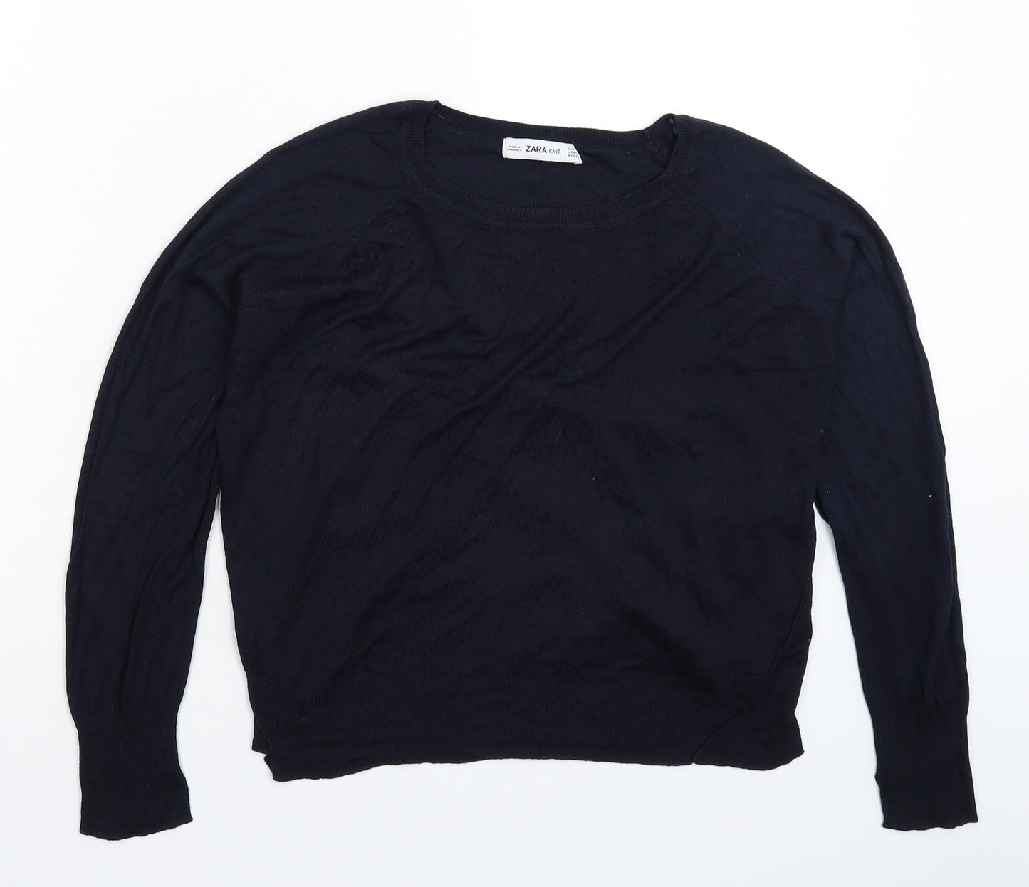 Zara Womens Blue  Knit Pullover Jumper Size S