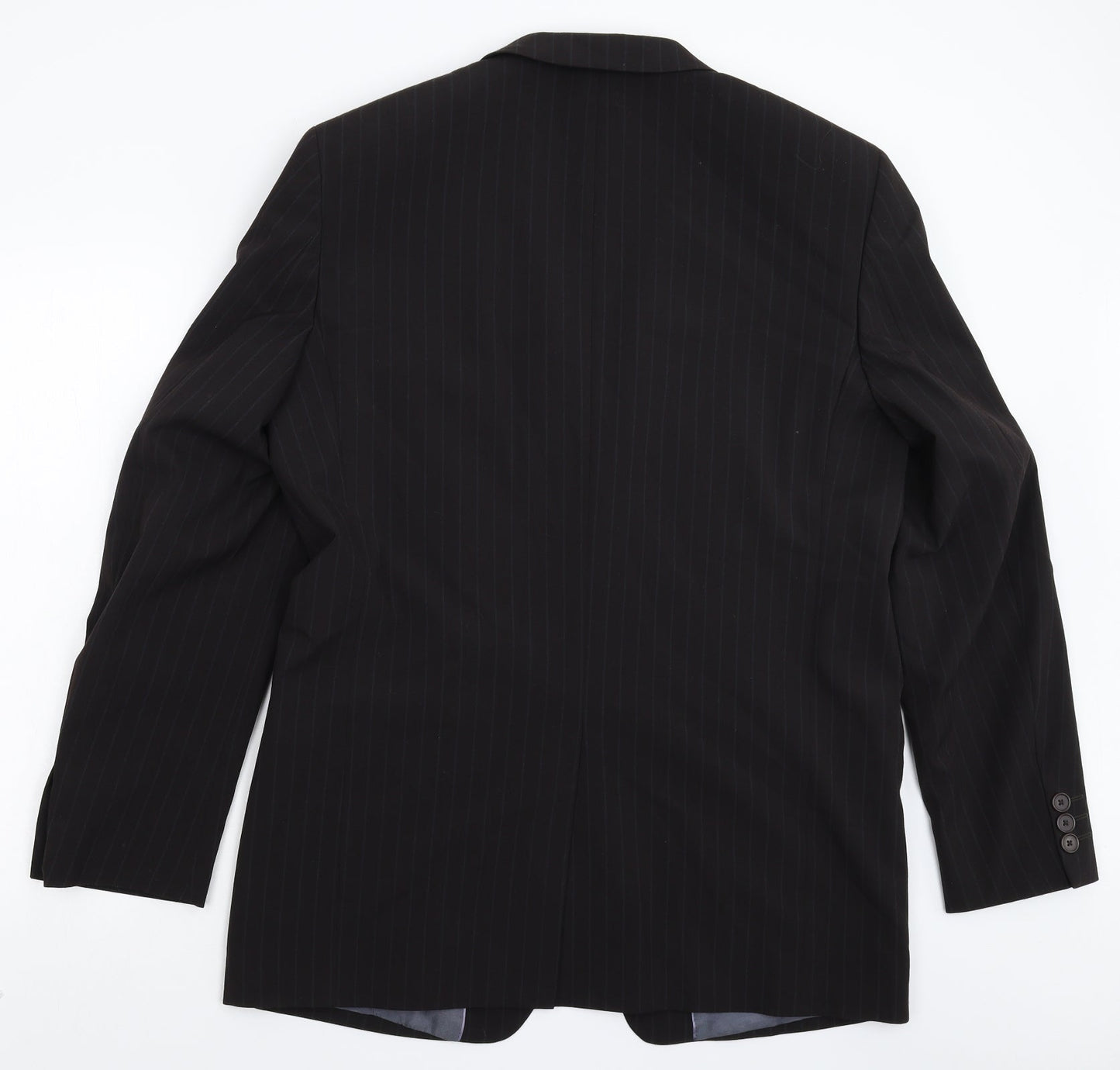 River Island Mens Black Striped  Jacket Suit Jacket Size 42