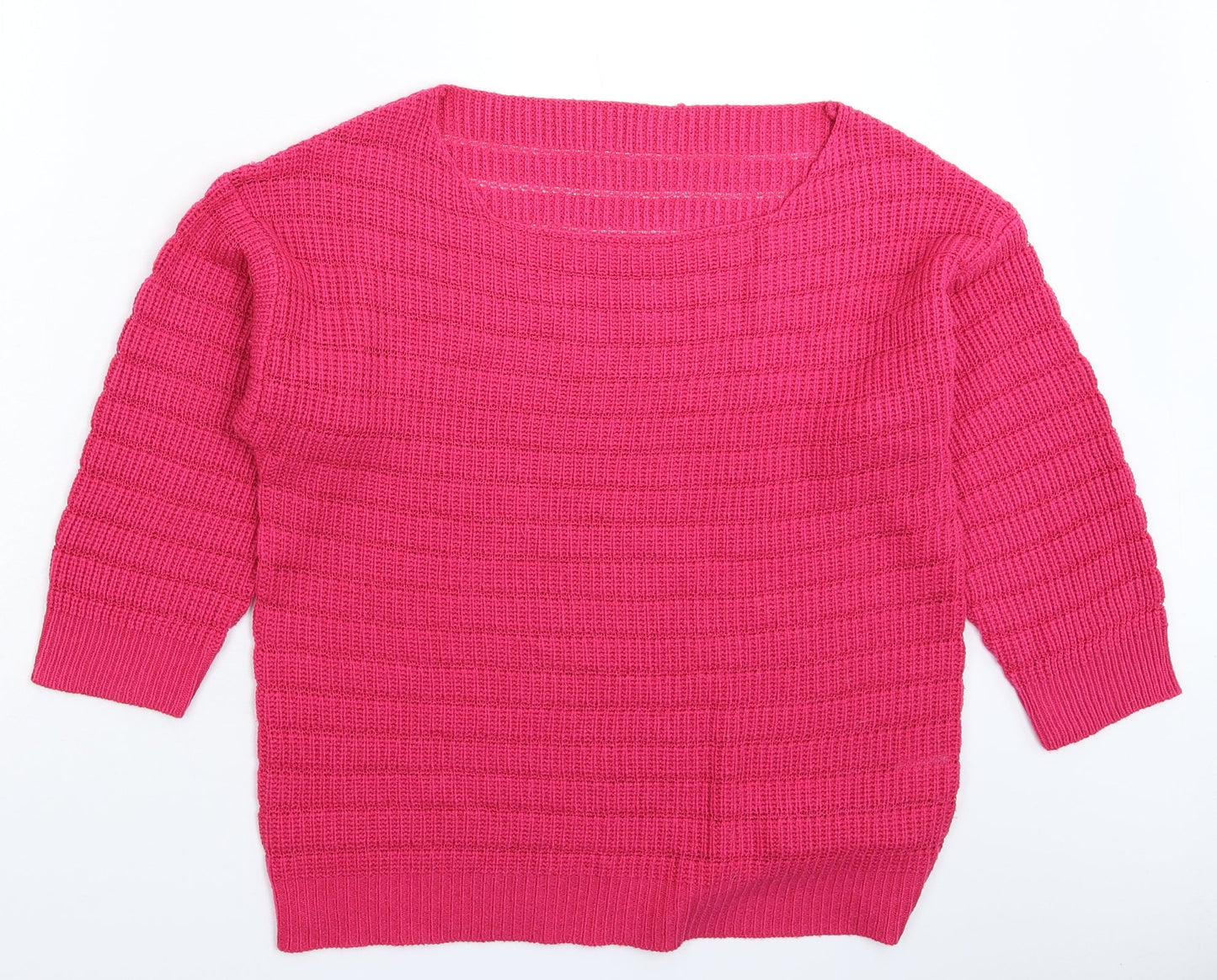 Preworn Womens Pink  Knit Pullover Jumper Size L