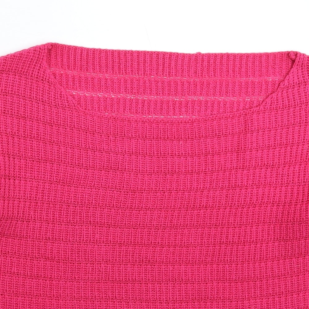 Preworn Womens Pink  Knit Pullover Jumper Size L