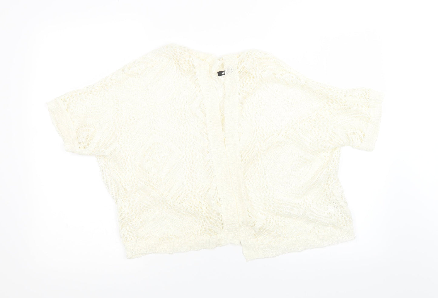 Roman Womens White  Knit Cardigan Jumper Size 16