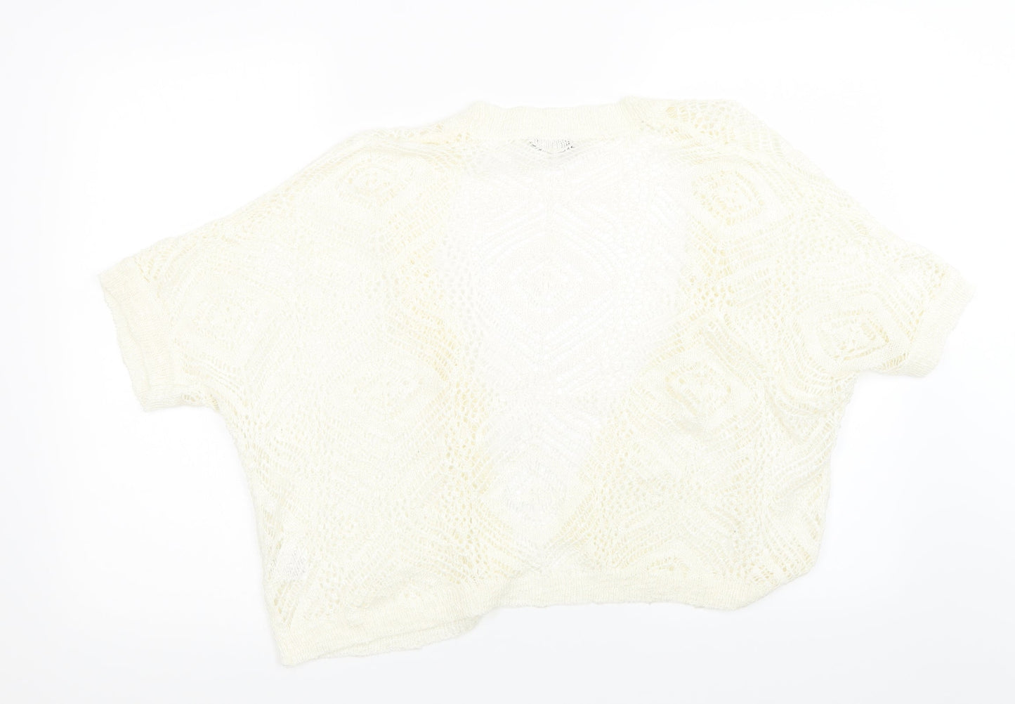 Roman Womens White  Knit Cardigan Jumper Size 16