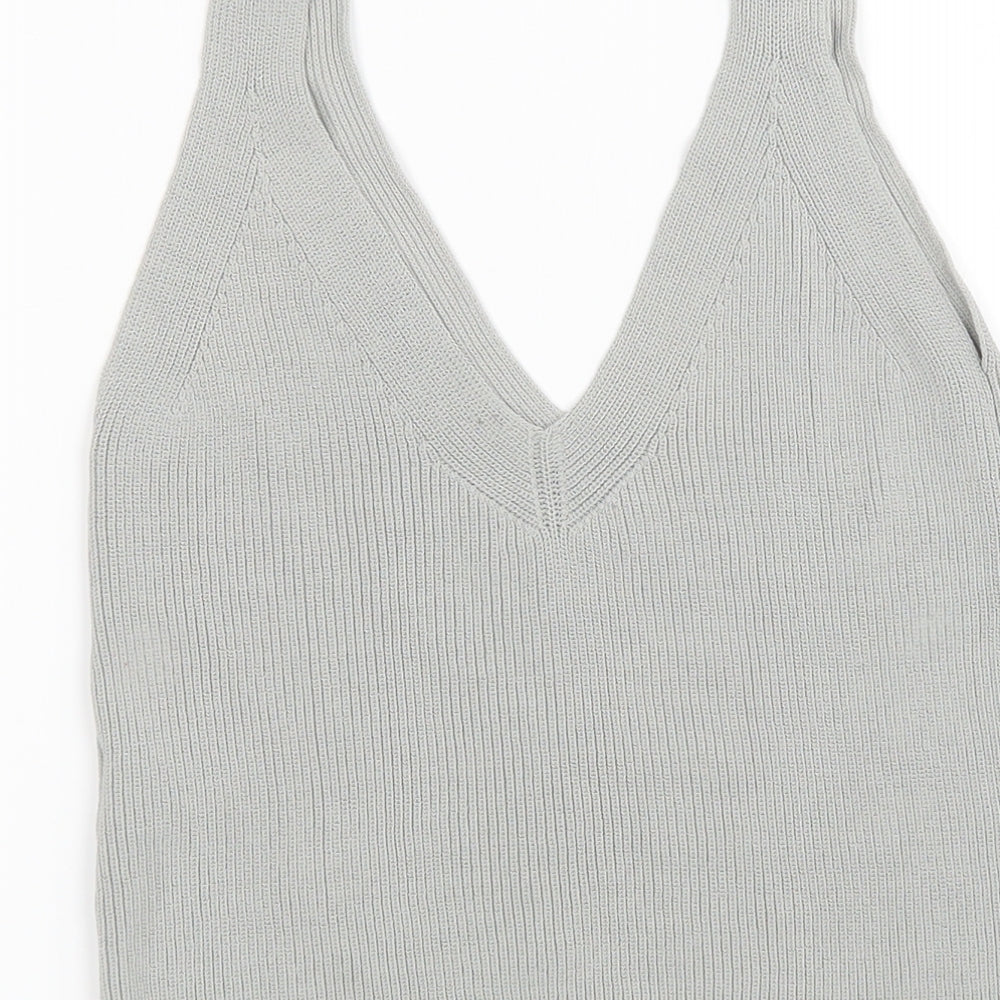 H&M Womens Grey  Knit Basic Tank Size 4