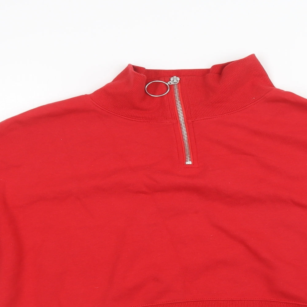 H&M Womens Red   Pullover Sweatshirt Size M