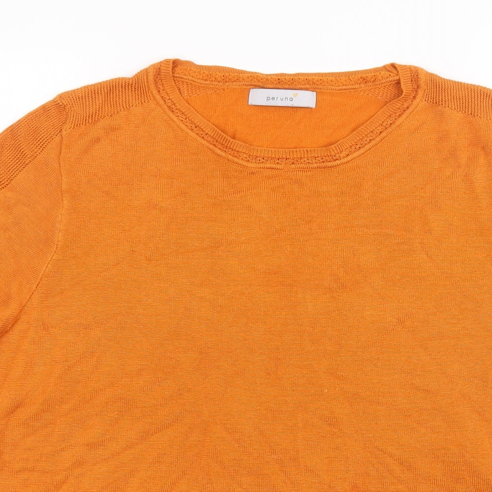 Marks and Spencer Womens Yellow  Knit Pullover Sweatshirt Size 20