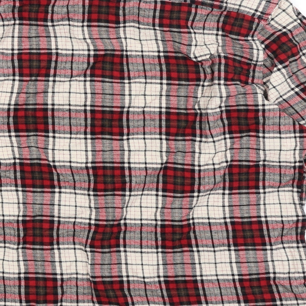 Morley Trading Co Mens Red Plaid   Button-Up Size M