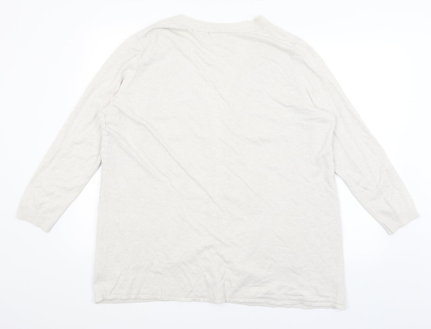 The Collection Womens Ivory   Wrap Jumper Size 18