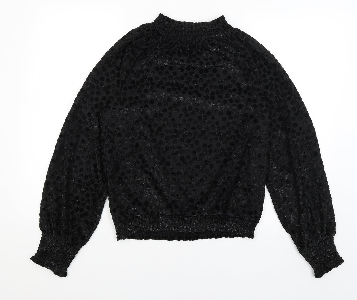 M&S Womens Black Polka Dot  Pullover Jumper Size 10