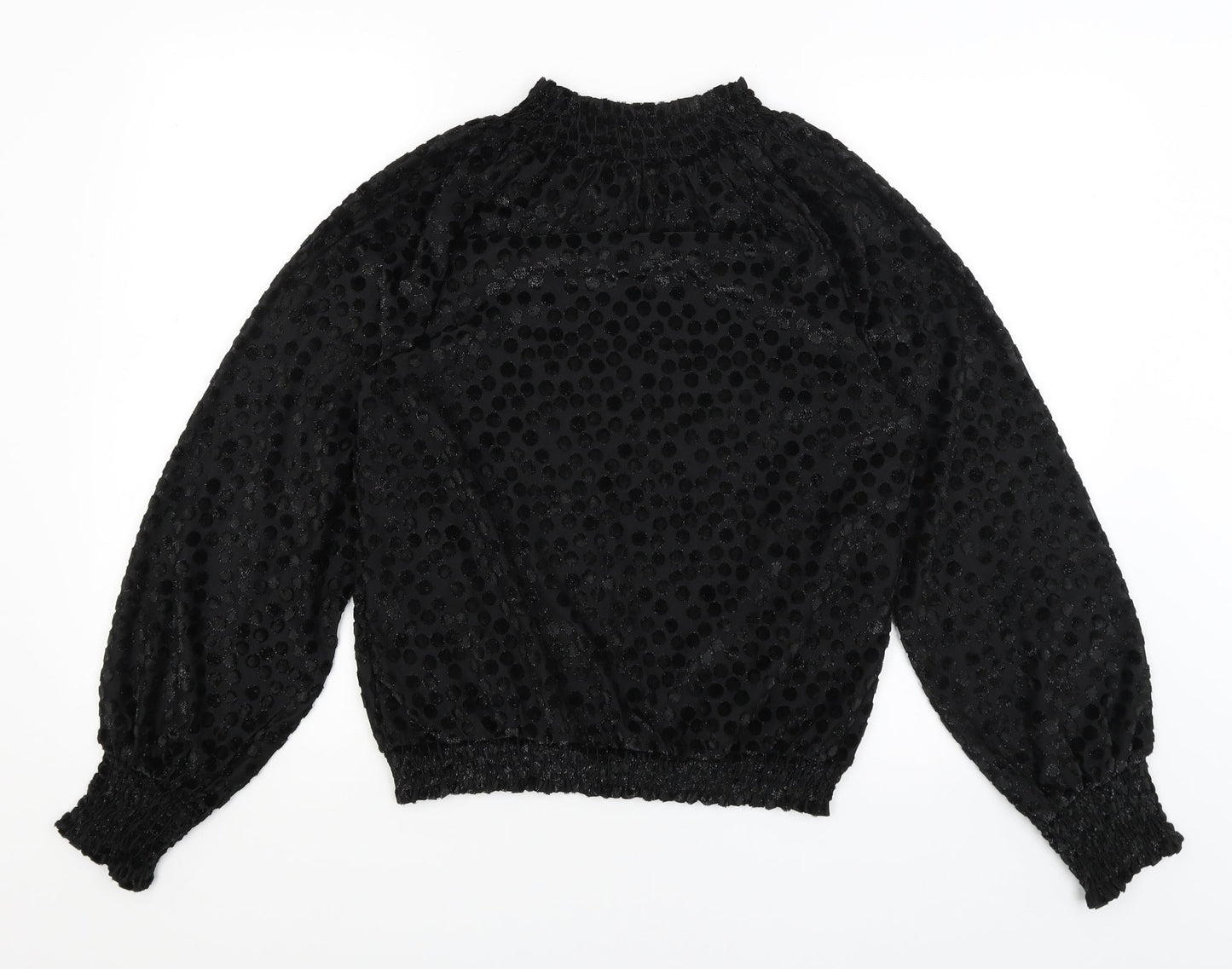 M&S Womens Black Polka Dot  Pullover Jumper Size 10