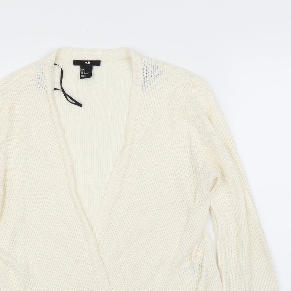 H&M Womens Ivory   Cardigan Jumper Size S