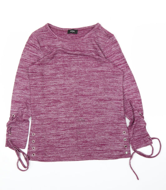 Klass Womens Purple   Basic Blouse Size S