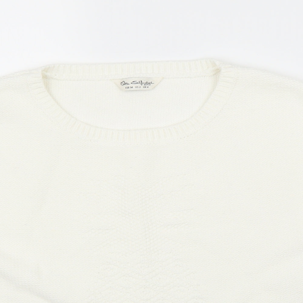 Miss Selfridge Womens White   Pullover Jumper Size 6