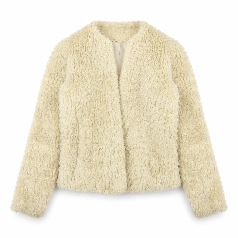 Front view of New Look girls’ ivory overcoat coatigan, size 14, years