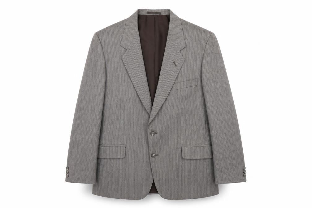 Front view of CANDA men’s grey jacket suit jacket, size S