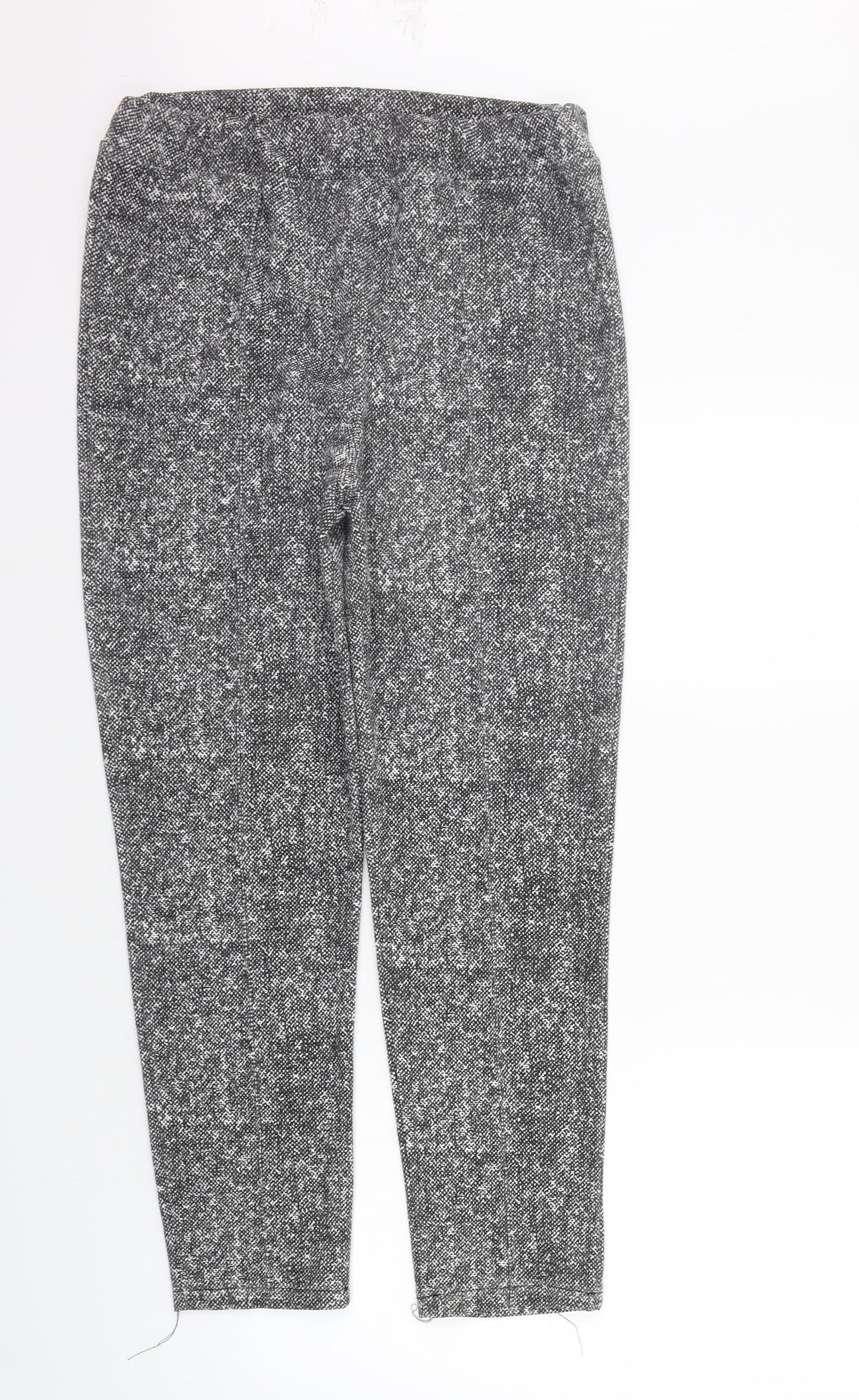 Preworn Womens Grey Geometric  Trousers  Size XL L26 in - Elastic Waist Band