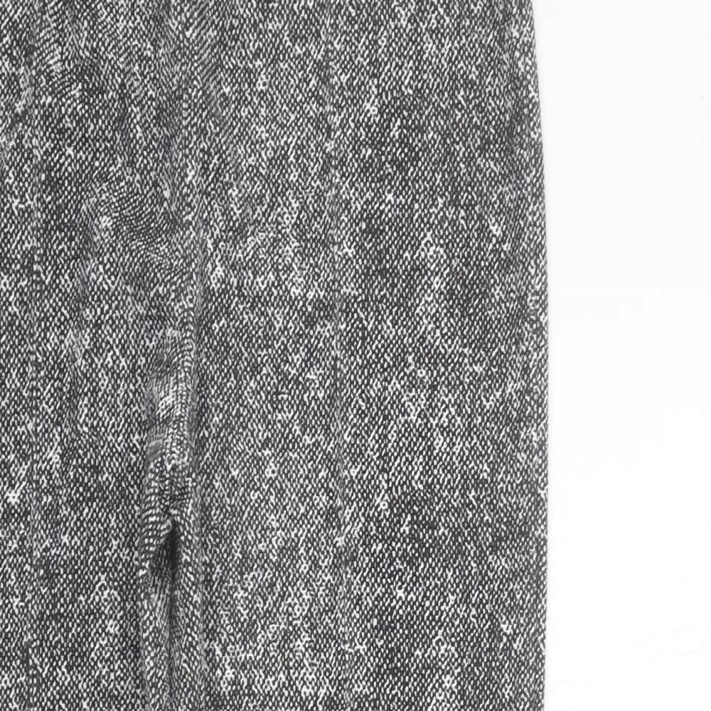 Preworn Womens Grey Geometric  Trousers  Size XL L26 in - Elastic Waist Band