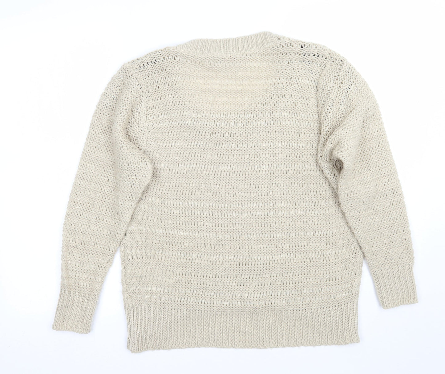 Dorothy Perkins Womens Beige   Pullover Jumper Size L