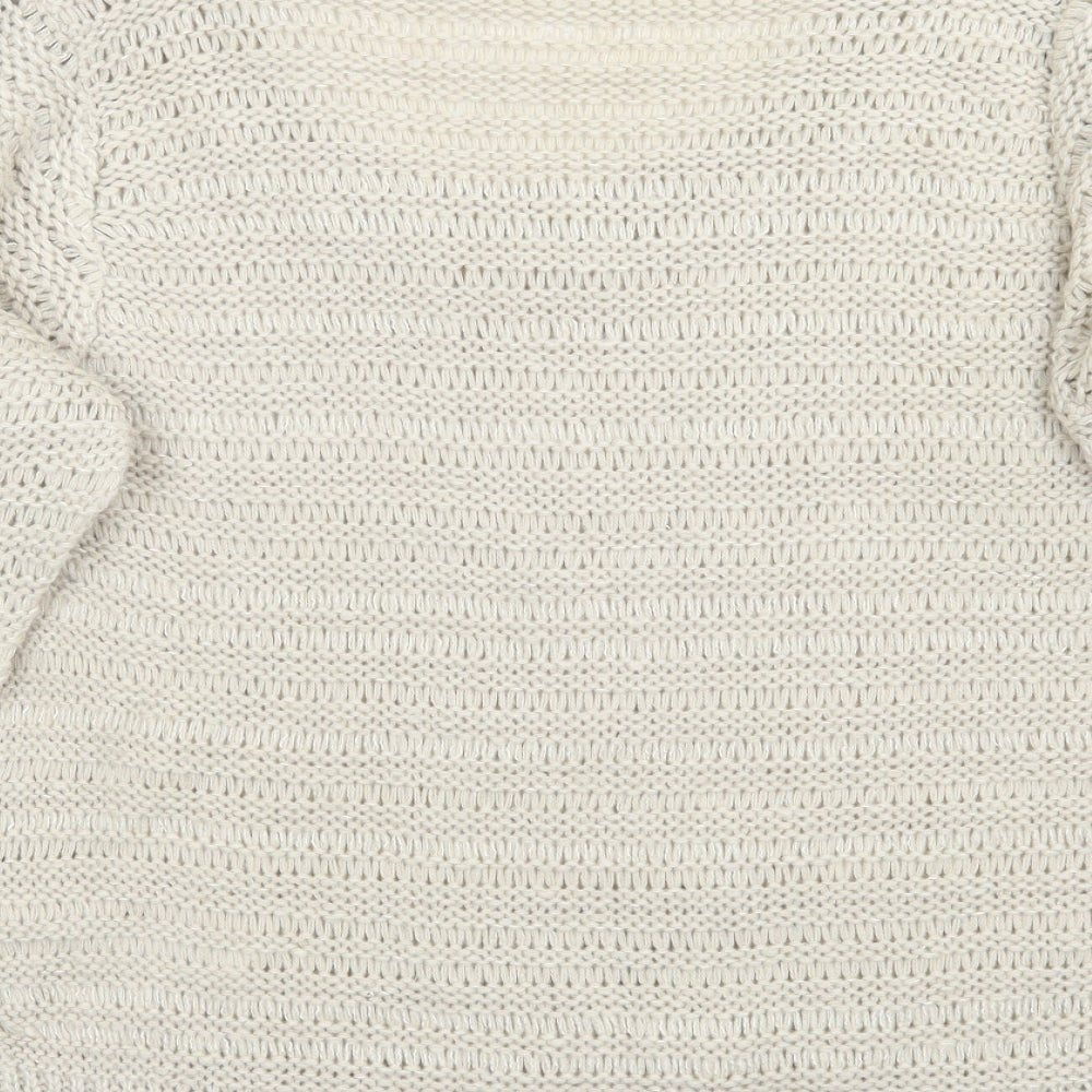 Dorothy Perkins Womens Beige   Pullover Jumper Size L