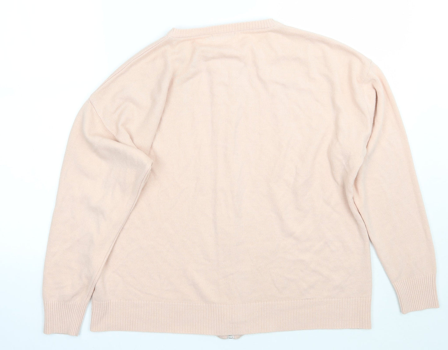 Boohoo Womens Pink   Full Zip Jumper Size S