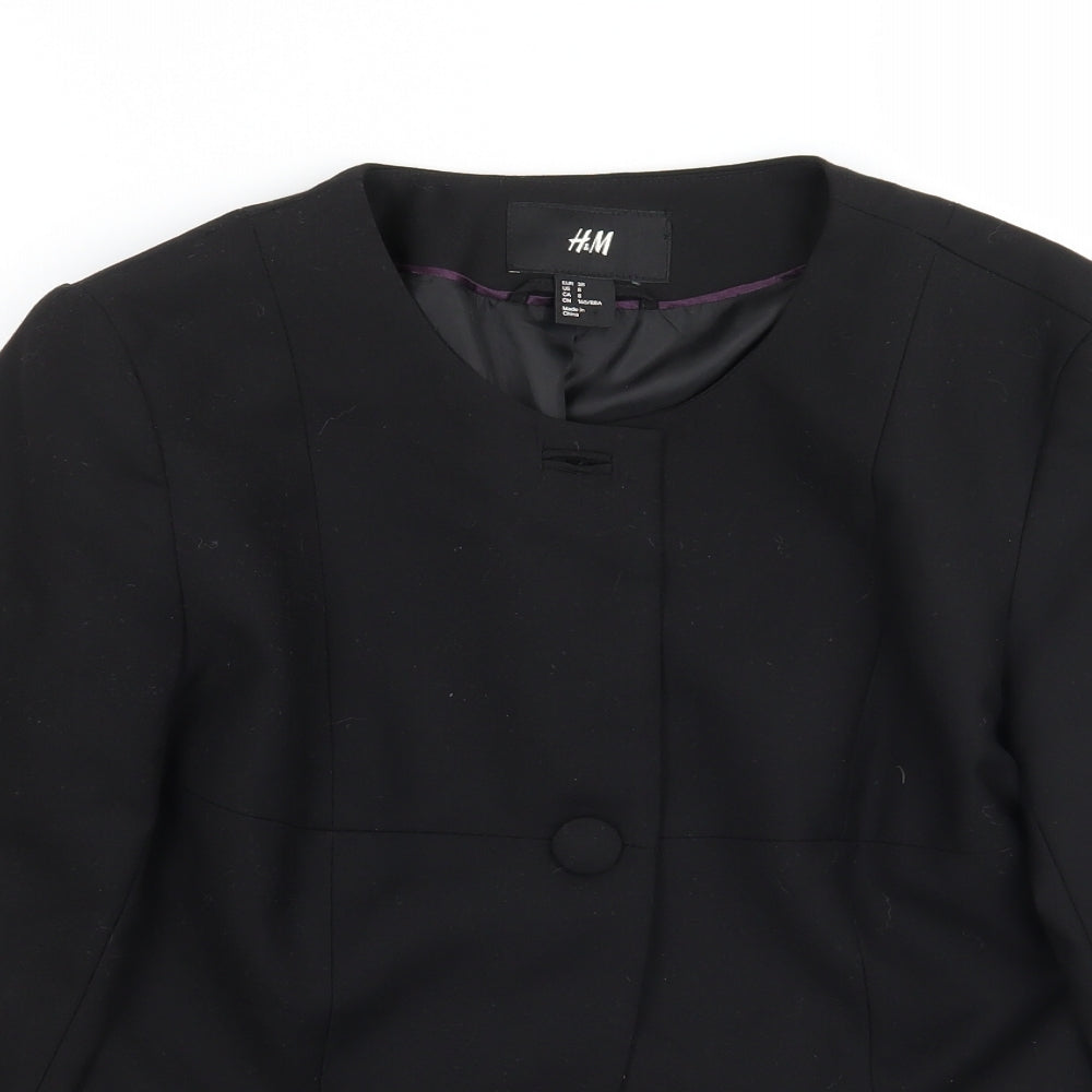 H&M Womens Black   Jacket Coat Size 8