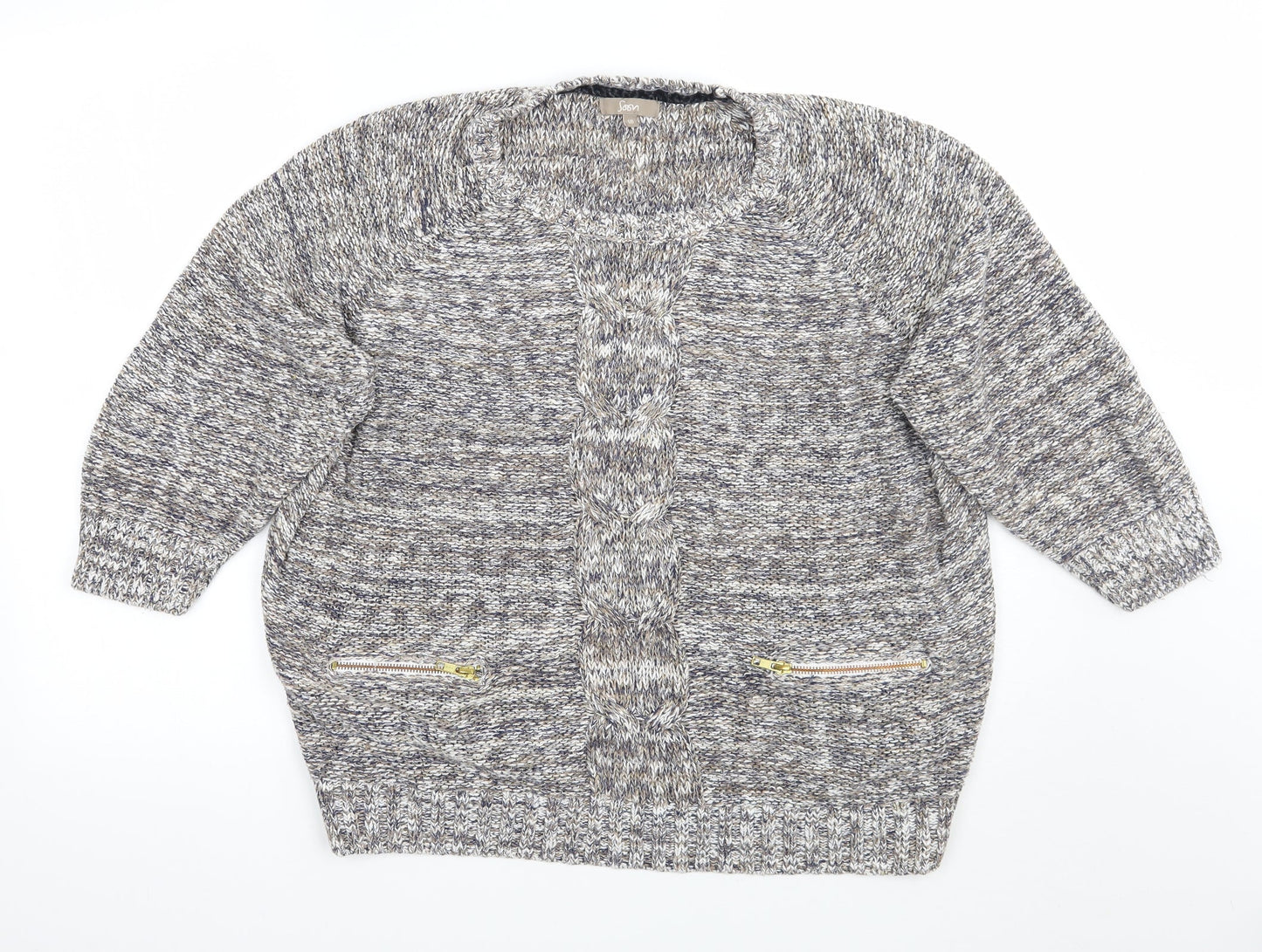 Soon Womens Grey   Pullover Jumper Size 18
