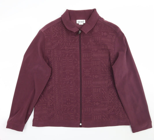 Noni Womens Purple   Jacket Coat Size 14