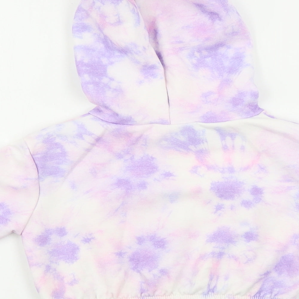 Matalan  Girls White   Pullover Hoodie Size 4 Years