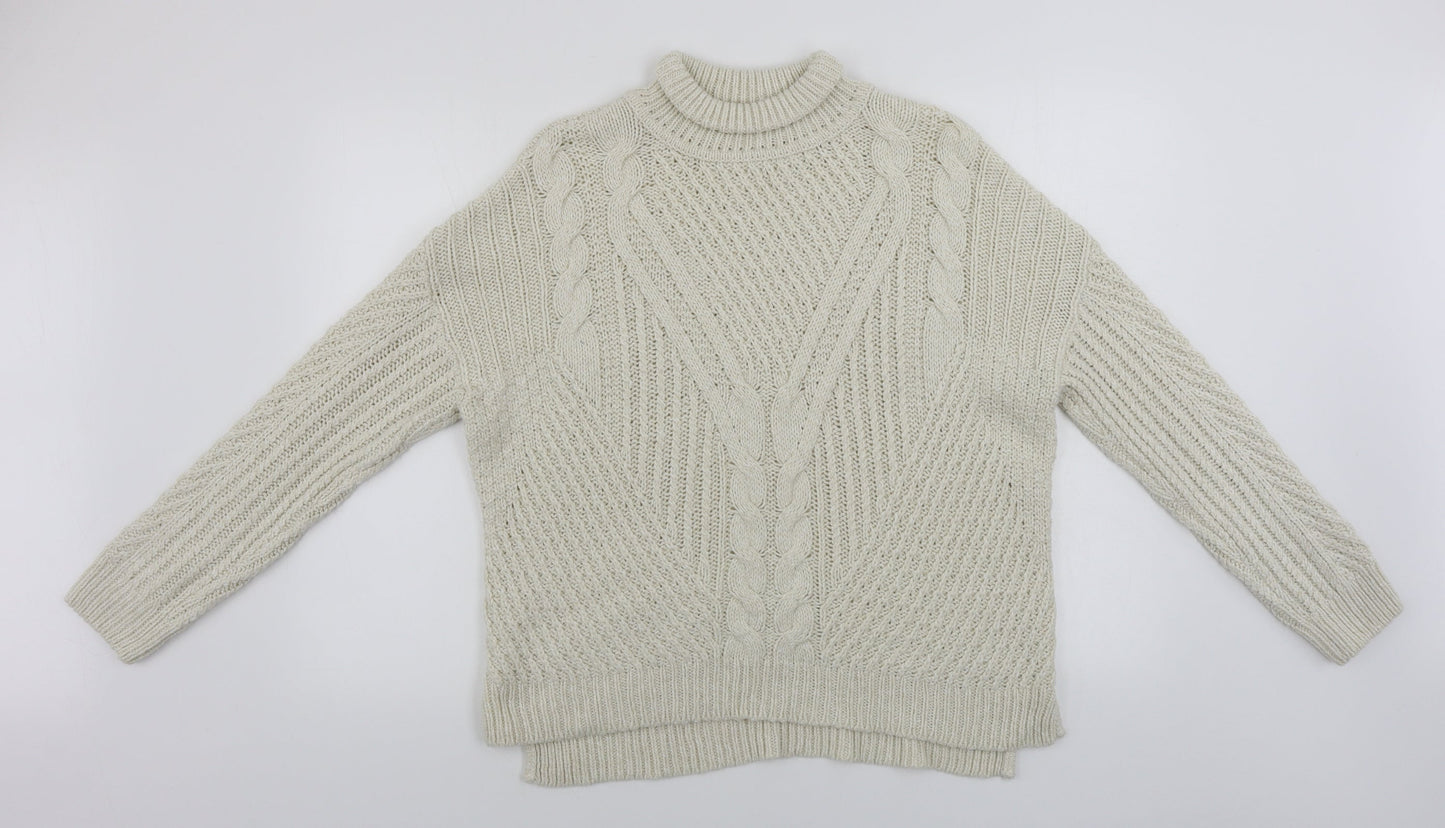Papaya  Womens Beige   Pullover Jumper Size M