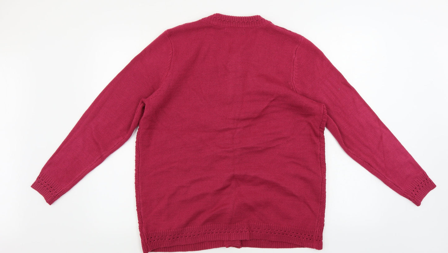 BM Womens Pink   Cardigan Jumper Size M