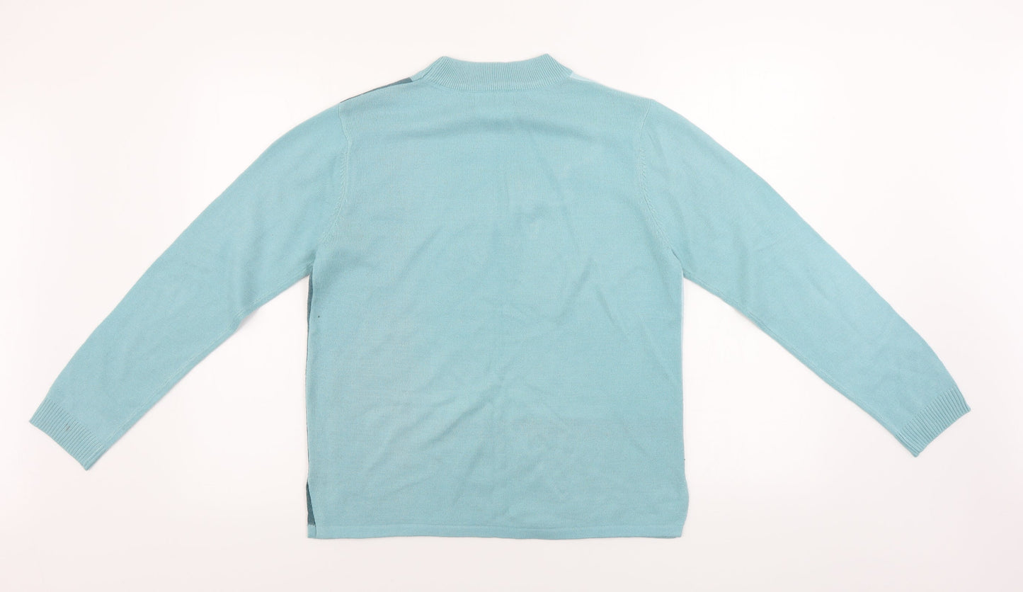 Afibel   Womens Blue   Pullover Jumper Size 10