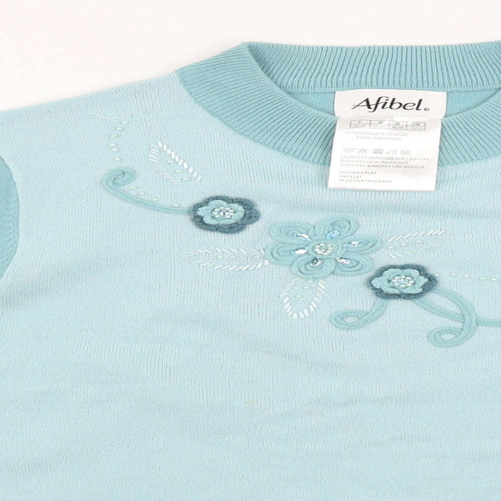 Afibel   Womens Blue   Pullover Jumper Size 10