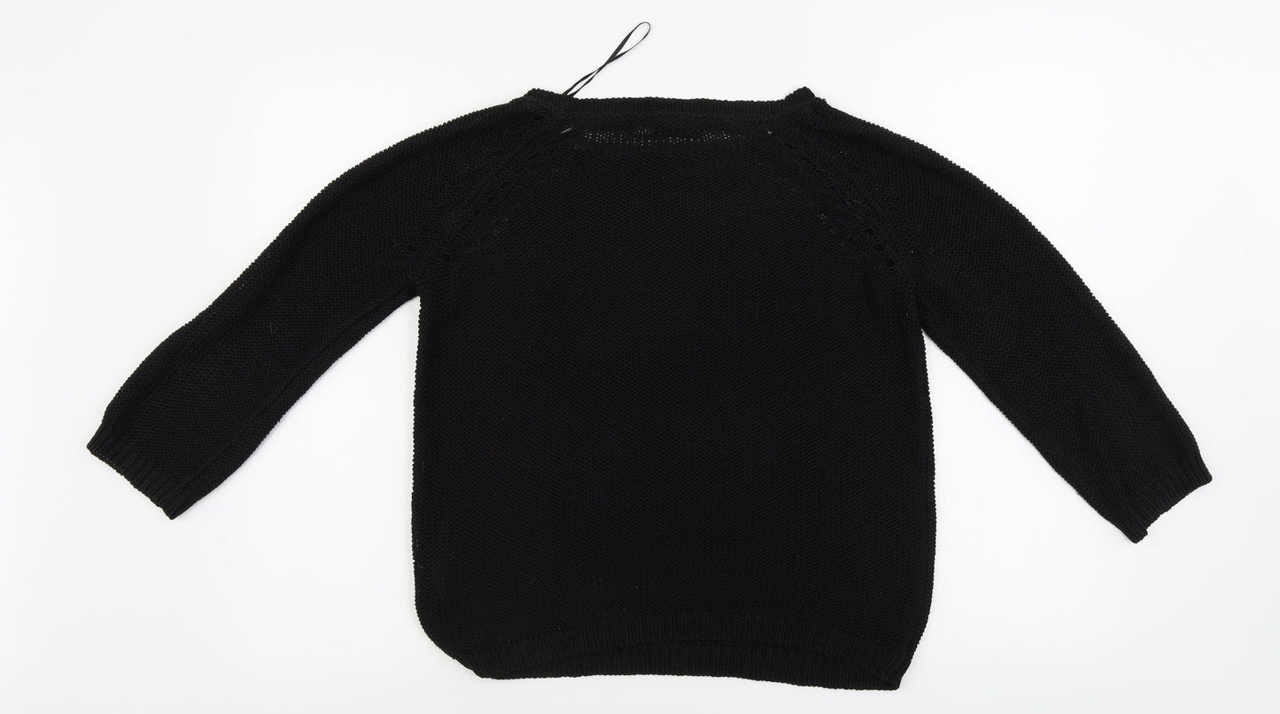H&M  Womens Black   Pullover Jumper Size S