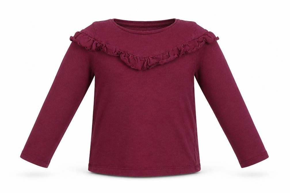 Nutmeg  Girls Purple   Basic T-Shirt Size 5-6 Years
