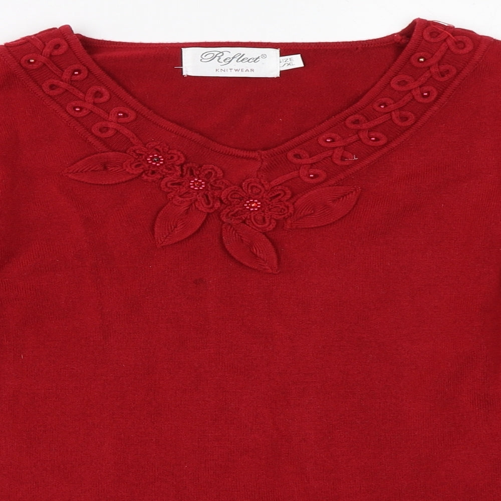 Reflect Womens Red   Pullover Jumper Size L