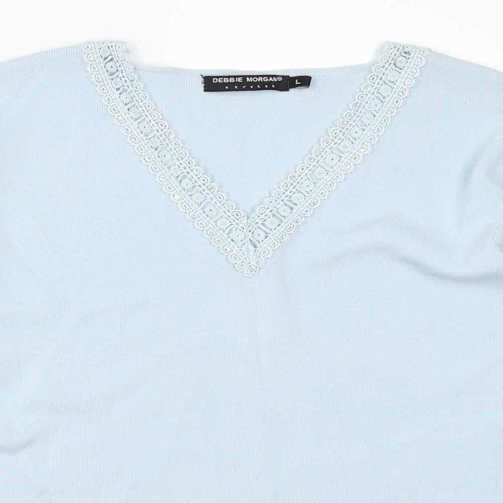Debbie Morgan Womens Blue   Pullover Jumper Size L