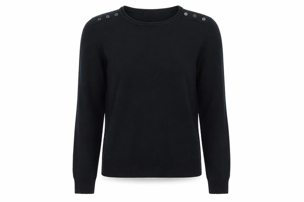 Front view of Atmosphere women’s blue jumper, size UK 10