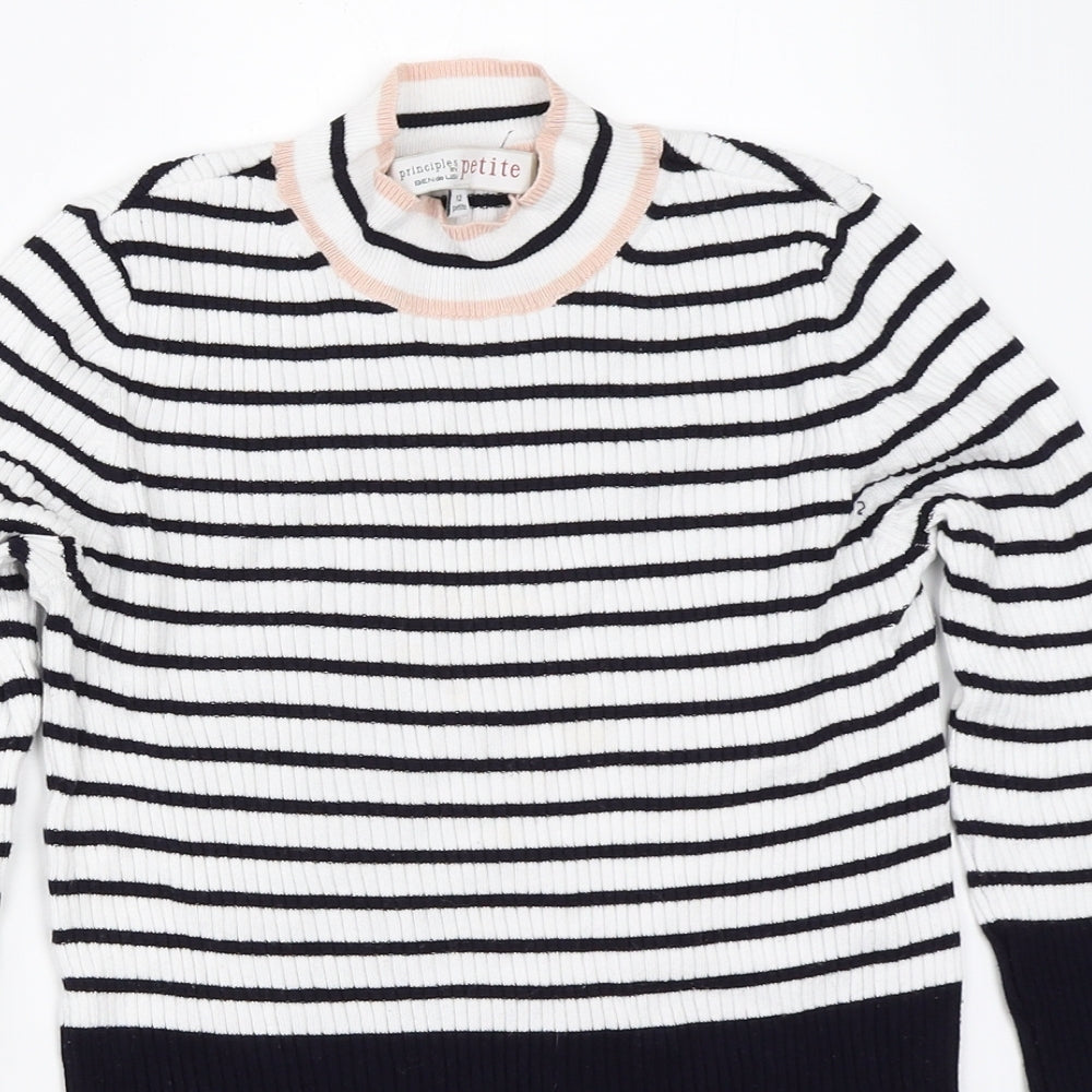 Principles Womens Blue Striped  Pullover Jumper Size 12