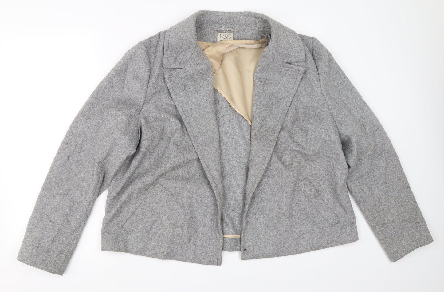 Marks and Spencer Womens Grey   Overcoat Coat Size 18