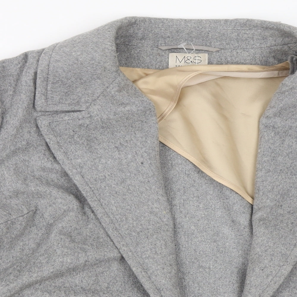 Marks and Spencer Womens Grey   Overcoat Coat Size 18