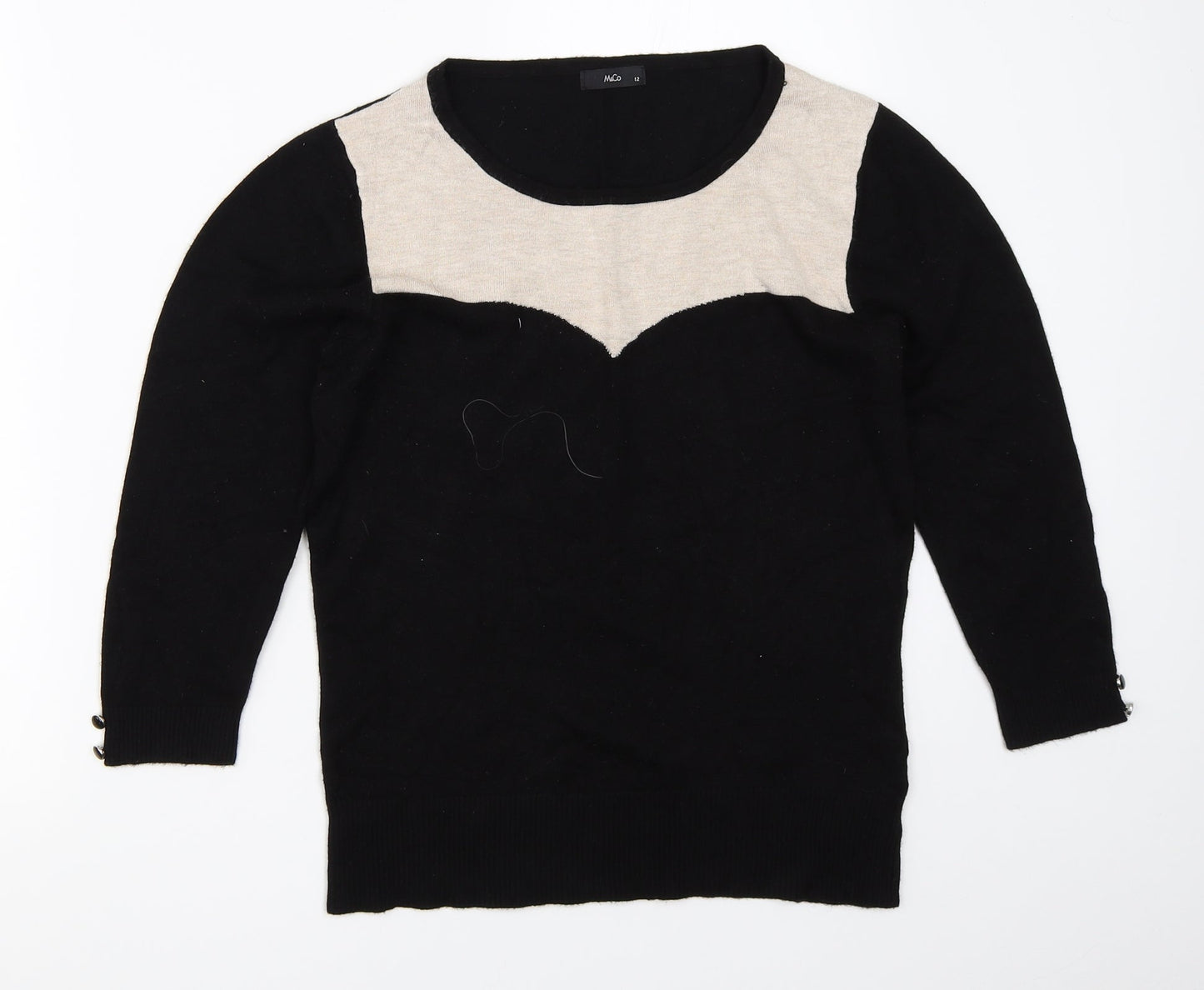 M&Co Womens Black   Pullover Jumper Size 12