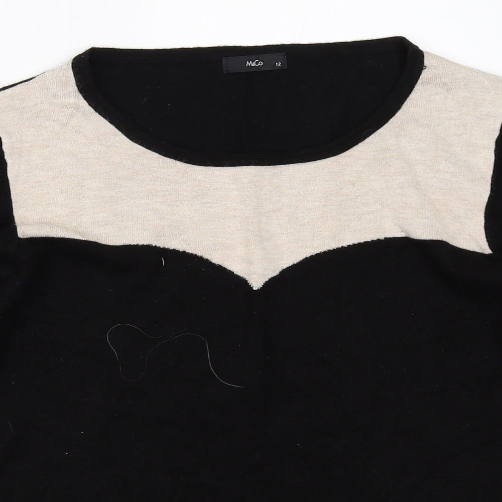 M&Co Womens Black   Pullover Jumper Size 12