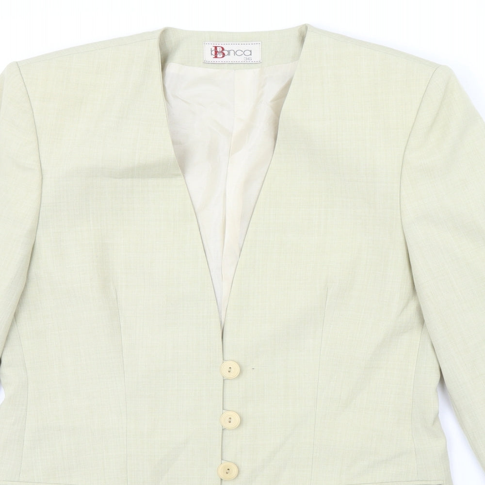 Bianca Womens Green   Jacket  Size 8  - Shoulder Pads